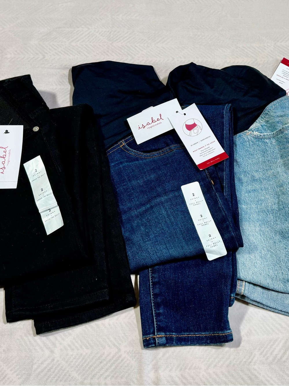Isabel Maternity by Ingrid & Isabel Skinny Jeans - Black, Dark Blue, Light Blue